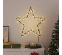 vidaXL Lumières de Noël silhouette d'étoile 80 LED blanc chaud