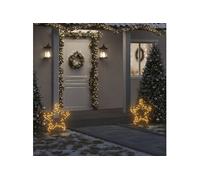 vidaXL Décoration lumineuse étoile de Noël avec piquets 80 LED 60 cm
