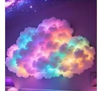 DéCoration Lumineuse Led Nuages D'Orage à Monter Soi-MêMe, 3d Nuage Led Plafond, AlimentéE Par Usb,Leds Nuage Plafond Coton,Guirlande Lumineuse Chambre,Lampe Nuages,Deco Chambre Fille,Leds Gaming