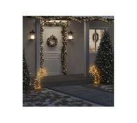 vidaXL Décoration lumineuse Météore de Noël 80 LED 62 cm avec piquets