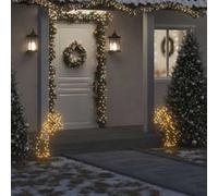 vidaXL Décoration lumineuse Météore de Noël 80 LED 62 cm avec piquets