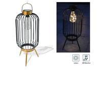 Décoration lumineuse - ORIUM - Lanterne solaire filaire Celestin Ø19 cm - Noir Cuivré - Extérieur