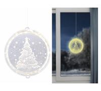 Décoration lumineuse pour fenêtre Sapin de Noël Lunartec