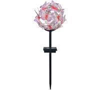 Décoration lumineuse solaire Nuée de Papillons - GALIX - G2623 - Métal - Hauteur 42 cm - 24 Micro LED - Blanc chaud - 3 Lumens