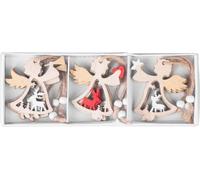 Décoration MagicHome Noël, anges, suspendus, pack. 9 pcs., 5,5x7,5 cm