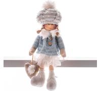 Décoration MagicHome Noël, enfants, bleu, assis, 22 cm