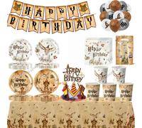 Décoration magique pour fête d'anniversaire, vaisselle jetable, nappe, assiette, tasse, serviette, sac, réception-cadeau pour bébé, fournitures pour cadeaux de fête pour enfants sacs cadeaux - 10 pièc