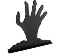 décoration main sortant de terre bois noir 23x23cm - hobi dek1006 Noir G