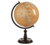 Mappemonde sur pied bois ocre grand modèle - J-line - Marron - Bois ORANGE G
