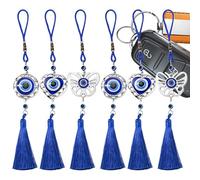 Décoration Mauvais Œil Turc - 6 Pendentifs Muraux Turcs | Ornement Mauvais Œil Suspendu - Accessoire pour Porte, Extérieur, Bureau, Fenêtre, Rétroviseur De Voiture Et