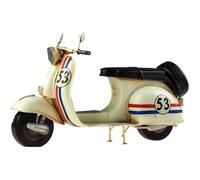 decoration Metal Scooter Vintage Retro Creme 28x16 cm