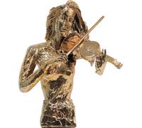 Décoration moderne Figurine Violoniste 46 cm Figurine Dorée Statue Sculptures