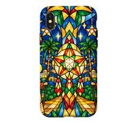 Décoration mosaïque représentant Une crèche de Noël Philippine Coque pour iPhone X/XS