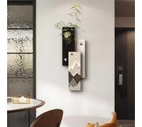 Décoration Murale 3D Avec Éclairage LED, Tableau Décoratif En Grès Avec Interface USB Et Télécommande, Design Sans Cadre, Applique Murale Créative Pour L'entrée(Black,35 * 98cm)