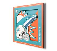 Décoration murale 3D avec logo des Miami Dolphins de la NFL YouTheFan - 12x12