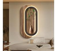 Décoration Murale 3D avec lumières, Peinture décorative Minimaliste, Lampe d'alimentation, Sculpture Vision pour Salon, entrée, Couloir (A, 100 x 50 cm)