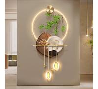 Décoration Murale 3D avec lumières SUSEHXD, Sculptures d'imitation suspendues avec lumière LED, décoration d'alimentation avec Pendentif Boule en métal, Tableau Suspendu pour la ma