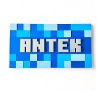 Décoration murale 3D avec nom de pixel - Inspiré d'un jeu populaire - Plaque nominative personnalisée pour chambre d'enfant - Plaque murale ou de porte - Autocollant mural EKO de KAJAWIS®