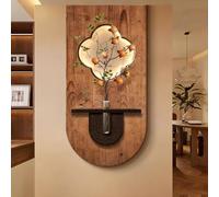 Décoration murale 3D en grès creux avec éclairage LED - Décoration murale vintage avec prise - Sculptures de plantes hydroponiques pour le salon (B, 70 x 140 cm)