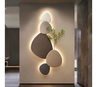Décoration murale 3D pour salon et bureau, décoration murale en grès avec lumières, décoration d'intérieur unique pour couloir, superbes visuels pour les intérieurs modernes
