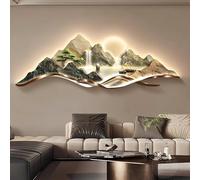 Décoration murale 3D, sculpture murale moderne avec LED, design créatif de paysage pour la maison, le salon, le bureau, la chambre à coucher