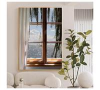 Décoration murale 3D, sculptures murales à suspendre avec lumière LED, fausses fenêtres à ouverture lumineuse, décoration murale pour fenêtre