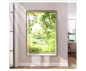 Décoration murale 3D, sculptures murales à suspendre avec lumière LED, fausses fenêtres à ouverture lumineuse, décoration murale pour fenêtre