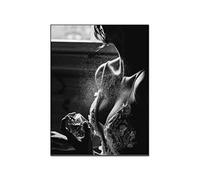 DéCoration Murale 40x60cm Pas de cadre Poster noir et blanc Rétro DecorImprimer de mode Peinture Rétro Art Mural Imprimer Parfum Femme Poster d’Art Tableau Salon