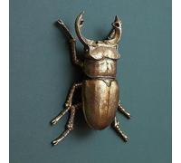 Décoration murale à suspendre Steampunk - Finition dorée - Motif cerf, scarabée, scarabée, insecte, petit cerf
