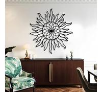 Décoration Murale Abstraite Minimaliste de Luxe en métal, Décoration Murale Haut de Gamme pour la Maison, Soleil, Art Solaire en Spirale, Géométrie sacrée, Éclats, Symbole du Soleil, Œuvre d'art bohè