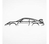 Décoration murale, accessoires de voiture, deco murale en métal, cadeaux pour homme, car accessoires, décoration de voiture, 911 décoration de chambre, car design (20 x 96 cm)