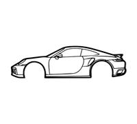 Decoration murale, accessoires de voiture, deco murale en métal, cadeaux pour homme, décoration de voiture, porsch 911 décoration de chambre, accessoires porsch, design porsch (75x21cm)