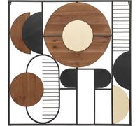 Décoration murale "Aenor" métal et bois - 70x70 cm - Atmosphera créateur d'intérieur