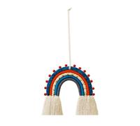 Décoration murale arc-en-ciel, art mural arc-en-ciel, décoration à suspendre en macramé faite à la main pour chambre d'enfant, maison BAr177 (C, taille unique)