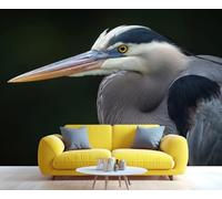 Décoration murale autocollante 3D représentant un grand oiseau, idéale pour la chambre, la salle de bain et le salon. Papier peint décoratif. 300x210cm (Non autocollant)