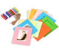 Décoration Murale Avec Cadre Photo Suspendu,10 Cadres En Papier 2X3 Avec Ficelle Et Pinces Compatibles Avec Les Films Polaroid Et Fujifilm Instax Mini 12/11/9/8/7