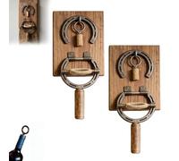 Décoration Murale Avec Décapsuleur En Fer À Cheval, Décapsuleur À Vin Rustique En Fer À Cheval À Fixer Au Mur, Décoration Industrielle Vintage, À Vin Et Cadeau Unique Pour (2 pièces)