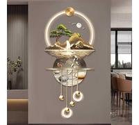 DéCoration Murale avec LumièRe Led, DéCoration Murale 3d, Grande Sculpture Murale en MéTal, Lampe de DéCoration Murale, Sculptures Murales, Art Mural Suspendu avec Lampe à TéLéCommande(Color B,31.5*63