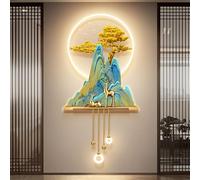 Décoration Murale Avec Lumières LED, Sculptures Murales Décoratives, Grandes Œuvres D'art 3D, Pièces Suspendues En Alliage D'aluminium, Décoration Murale Créative(B,50 * 100cm)