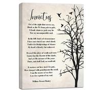 Décoration murale avec poème Invictus • Poème Invictus • Invictus I Am The Master of My Fate • Décoration murale inspirante • Poème célèbre • Décoration murale motivante pour la maison ou le bureau