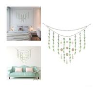 Décoration murale bohème à suspendre avec guirlande de perles en bois pour une solution de décoration murale simple et efficace