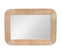 Décoration Murale Boho En Rattan Et Bois De Manguier 76cm Moderne Fait Main