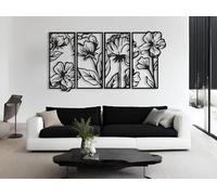 Décoration Murale botanique en métal, 3 pièces, Art Mural Moderne en métal, Grande œuvre d'art texturée 3D, Sculpture Moderne pour Salon, Chambre, Couloir et escaliers, décoration d'int
