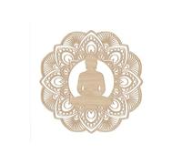 Décoration murale Bouddha mandala en bois 50 cm