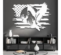 Décoration Murale Canard Blanc en métal, Sculpture Murale Canard Sauvage en métal, œuvre d'art Canard Moderne pour Salon, Chambre, Couloir et escaliers, décoration intérieure Nature (Blanc