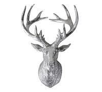 Décoration murale 'Cerf', 34 cm, argent vieilli