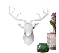 Décoration Murale Cerf - Sculpture En Résine 36 X 14 X 28 Cm, Têtes D'animaux, Installation Facile | Conception De Bois Léger, Ornement De Maison, Art Mural Suspendu Pour Améliorer Les Salons, Les Étu