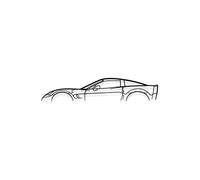 Décoration Murale Chevrolet - Corvette C6 Zr1 Noir 80cm