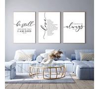 Décoration murale chrétienne avec verset de la Bible - Décoration murale chrétienne inspirante - Verset de la Bible - Images chrétiennes pour salon, chambre à coucher - 30,5 x 40,6 cm - Sans cadre