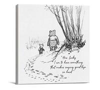Décoration murale classique avec citation de Winnie l'ourson « How Lucky I am to Have Something That Makes Saying Goodbye So Hard » - Impression sur toile encadrée prête à accrocher (20,3 x 20,3 cm)